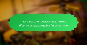 Pest Inspection: average fees, factors affecting costs, budgeting for treatments