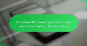 Radon Inspection: measuring levels, ensuring safety, understanding mitigation options